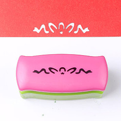 Цветок Дыроколы из пластиковой бумаги, перфоратор для бумаги для рукоделия и скрапбукинга, случайный цвет, цветочным узором, 70x30x40 мм, картина: 46x11 мм