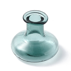 Светлый Морско-зеленый Миниатюрные стеклянные вазы для сухих цветов, аксессуары для микро кукольного домика, изображающие опорные украшения, светло-зеленый, 22.5x19.5 мм, внутренний диаметр: 5 мм