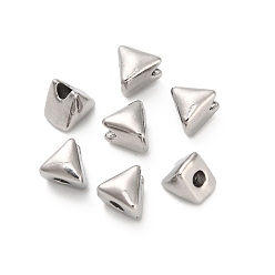 Нержавеющая Сталь Цвет 304 из нержавеющей стали бусы, треугольные, цвет нержавеющей стали, 4x4x3.5 мм, отверстие : 1~1.2 мм