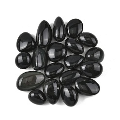 Обсидиан Бусины из натурального обсидиана радуги, обваленные камни, нет отверстий / незавершенного, самородки, 20~56x18~30.5x8~28 мм