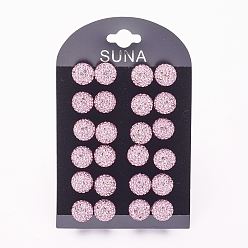 212_Светлый Аметист Подарок для валентина для нее, 925 серьги из стерлингового серебра австрийского хрусталя, мяч серьги, круглые, 212 _light аметистом, 12 мм