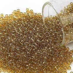 (2B) Transparent Medium Amber Круглые бусины toho, японский бисер, (2 б) прозрачный средний янтарный, 11/0, 2.2 мм, отверстие : 0.8 мм, о 1110шт / бутылка, 10 г / бутылка