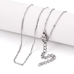 Нержавеющая Сталь Цвет 304 Колье из нержавеющей стали с комбинированными цепочками для женщин, цвет нержавеющей стали, 16.73 дюйм (42.5 см)