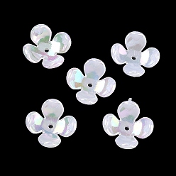 Морская Ракушка Покрытие непрозрачный акриловый имитация ракушки колпачок, цветок, цвет морской раковины, 16.5x16.5x5.5 мм, отверстие : 1.5 мм, Около 1620 шт / 500 г