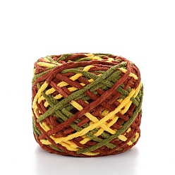 Сиена Хлопчатобумажная пряжа, бархатные хлопковые нитки для ручного вязания, для детского свитера, шарфа, ткани, рукоделия, ремесла, сегмент окрашенный, цвет охры, 7 мм