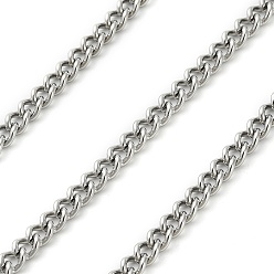 Платина 316l хирургические цепи из нержавеющей стали, несварные, с катушкой, платина, 6x4.5x1.2 мм