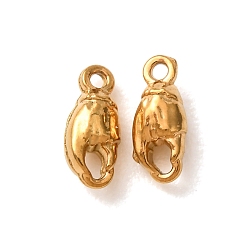 Chapado en Oro Real 18K 304 colgantes de conector de acero inoxidable, enlaces de pinzas de langosta, revestimiento de iones (ip), larga duración plateado, real 18 k chapado en oro, 9.5x4x3.5 mm, agujero: 1 mm