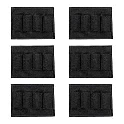 Black Nylon Hook and Loop Fastener Tactical 4-Round Shotgun Shell Pouch, Rectangle, Black, 80x105x8mm