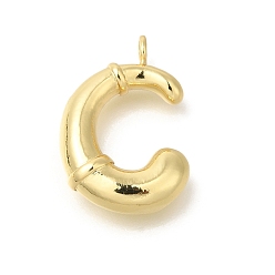 Letter C Стойки обшивки латунные подвески, без кадмия и без свинца, подвески с буквой az~z, буква С, 23.5x16x6 мм, отверстие, 2 мм