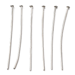 Платина Железные штыри с плоской головкой, без кадмия, без никеля и без свинца, платиновый цвет, размер: толщина около 0.75~0.8 мм (калибр 20), 40 мм длиной, Около 5290 шт / 1000 г, Руководитель: 2 mm