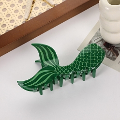 Зеленый Заколки для волос «рыбий хвост» из ацетата целлюлозы (смола), аксессуары для волос для девочек и женщин, зелёные, 130 мм