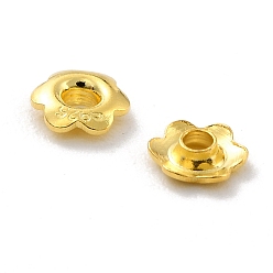 Doré  925 œillets en argent sterling, pour la fabrication de sacs, fleur / fleur de prunier, réel 18 k plaqué or, 0.4x0.1 cm, Trou: 1.2mm