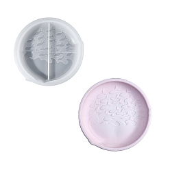Белый Лоток силиконовые формы, формы для литья смолы, для уф-смолы, изготовление изделий из эпоксидной смолы, плоско-круглые, белые, 183x35 мм