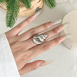 Shell Shape 304 палец кольца из нержавеющей стали, цвет нержавеющей стали, формы раковины, внутренний диаметр: регулируемый