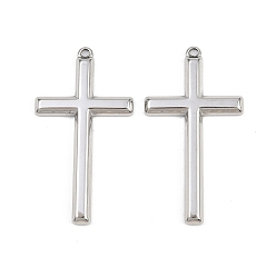 Нержавеющая Сталь Цвет 304 подвески из нержавеющей стали, крест прелести, цвет нержавеющей стали, 41x22x3 мм, отверстие : 1.6 мм