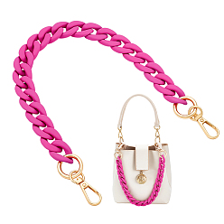 Камелия Акриловые витые цепочки для сумок, Сплав с застежками, золотой свет, камелия, 450 мм