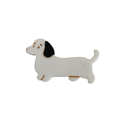 Белый Заколки для волос из ацетата целлюлозы (смолы) для собак из кожи аллигатора, с железным зажимом, заколка для волос без следов челки для женщин и девочек, белые, 50x30 мм