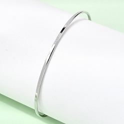 Нержавеющая Сталь Цвет 304 из нержавеющей стали манжеты браслеты, простые браслеты для женщин, без кадмия и без свинца и без никеля, цвет нержавеющей стали, внутренний диаметр: 2-1/8 дюйм(5.25см)xвнутренний диаметр: 2-5/8 дюйм(6.55см), шириной 2 мм 