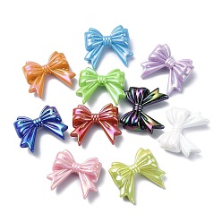 (52) Непрозрачная лаванда Непрозрачные акриловые бусины, AB цвет, бантом, разноцветные, 32x36.5x11.5 мм, отверстие : 2.8 мм