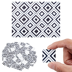 Черный Мини-деревянные половицы, украшения для кукольного домика, квадратный, чёрные, 30x30x3 мм