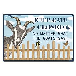 Goat Прямоугольник со словом старинный металлический железный знак плакат, для украшения стен дома, 200x300x2.2 мм