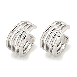 Платина Латунь манжеты серьги, кольцо, платина, 12x7 мм