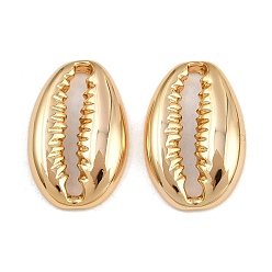 Настоящее золото 18K Латунные подвески, подвески в форме ракушек, без никеля , реальный 18 k позолоченный, 17x11.5x3 мм