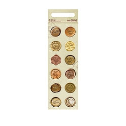 Перу Наклейки из пвх сургучной печатью, Самоклеящиеся сургучные наклейки для свадебных приглашений, конвертов на день Святого Валентина, подарочная упаковка, скрапбукинг, Перу, упаковка: 200x70мм, 12шт / лист