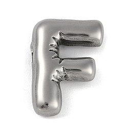 Letter F Антикоррозийные 304 подвески из нержавеющей стали, Буква F, 17.5x12.5x5 мм, отверстие : 2 мм