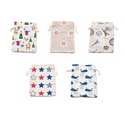 (52) Непрозрачная лаванда Упаковочные мешки из поликоттона (полиэстер), разноцветные, 18x13 см