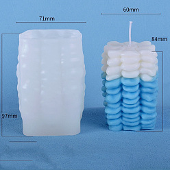 Белый Нестандартные формы для свечей из пищевого силикона своими руками, для изготовления свечей, белые, 71x71x97 мм