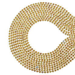 Золотистый 5 цепочки из сплава стекла и страз, платина, золотые, 3x2.5x2.5 мм