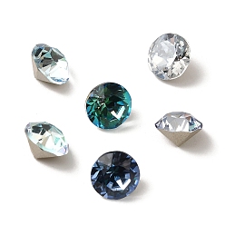 (52) Непрозрачная лаванда K 5 кабошоны из стеклянного страза, задние и задние, граненые, алмаз, разноцветные, 8x6 мм