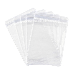 Прозрачный ПВХ антиокислительные пакеты с застежкой-молнией, прозрачный чехол для хранения ювелирных изделий с защитой от потускнения, прямоугольные, прозрачные, 11x7.5x0.03 см, односторонняя толщина: 4.9 мил(0.125мм)