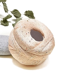 Античный Белый Хлопковые волокна пряжа для вязания с пайетками, для одежды шарфы свитера шали шапки, старинный белый, 1 мм