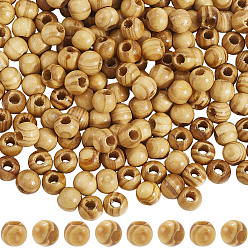 Перу Бусы из сосны, круглые, Перу, 11.5x10.5 мм, отверстие : 5 мм, 200 шт / комплект
