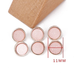 Flat Round Acrylic Shank Button, Flat Round, 11mm