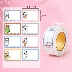 Разноцветный 350 водонепроницаемые наклейки из ПВХ, самоклеящиеся этикетки самоклеящиеся наклейки, прямоугольные, красочный, 67x29 мм