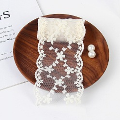 Цветок Кружевная отделка с вышивкой из полиэстера, аксессуары для одежды, белье, цветок, 2-3/4 дюйм (70 мм), 30 ярдов