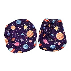 Planet Polyester & Spandex Stretchy Chair Cover, Planet, 390~400x370~390mm, 2pcs/set