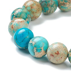 Shoushan Stone Synthetic Shoushan Stone Beaded Stretch Bracelets, Round, Beads: 10~10.5mm, Inner Diameter: 2 inch(5.15cm)