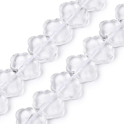 Прозрачный Прозрачные стеклянные бусины, облака, прозрачные, 9x13x3.5 мм, отверстие : 0.9 мм, около 42~44 шт / нитка, 15.16~15.75 дюйм (38.5~40 см)