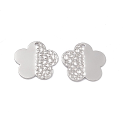 Нержавеющая Сталь Цвет Не тускнеющие 304 подвески из нержавеющей стали, цветочный шарм, цвет нержавеющей стали, 23x23.5x1 мм, отверстие : 1.5 мм