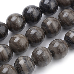 Wood Lace Stone Natural Wood Lace Stone Wooden Jasper Beads Strands, Round, 18mm, Hole: 1mm, about 22pcs/strand, 15.7 inch