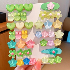 (52) Непрозрачная лаванда 14шт. акриловые заколки для волос из кожи аллигатора, аксессуары для волос для женщин и девочек, разноцветные, 35 мм