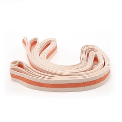 Orange Polyester Braid Ribbon, Flat, Stripe Pattern, Garment Accessories, Orange, 1-1/4 inch(32x1mm), about 10 yards/bundle