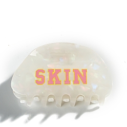 Белый Дым Акриловые коготь заколки, аксессуары для волос для женщин и девочек, серый, 82x43x36 мм