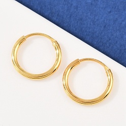 Золотой 925 серьги из серебра из серебра, золотые, 12.5x1.5 мм