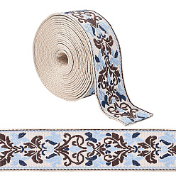 Светло-Голубой 5 ленты из полиэстера в ярдах, для аксессуаров для одежды, цветок, Небесно-голубой, 2 дюйм (50 мм)