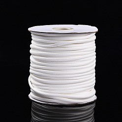 Белый Экологически чистый корейский вощеный шнур из полиэстера, белые, 3 мм, около 41.01~41.56 ярдов (37.5~38 м) / рулон